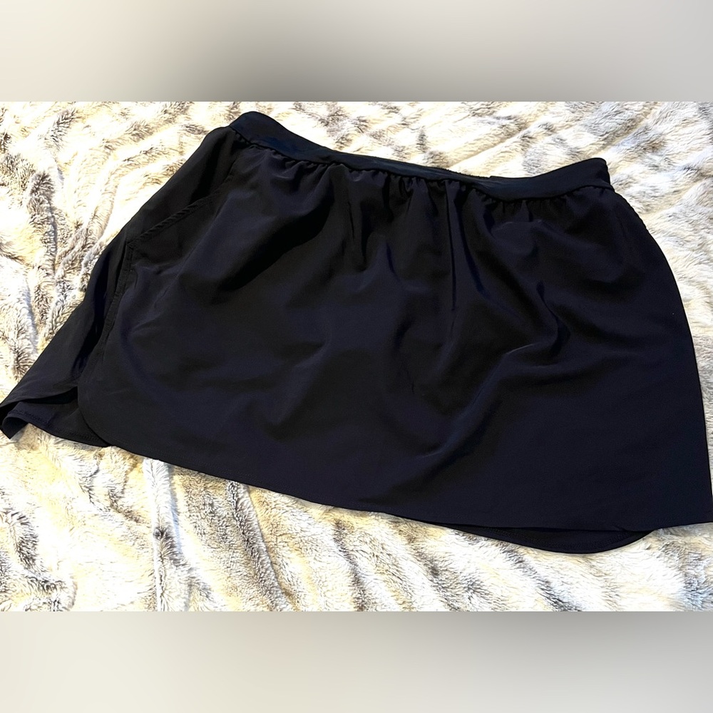 Time and Tru Black Swim Skirt 1X
